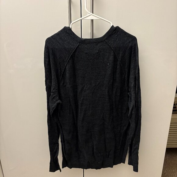 Old Navy Mens Sweater Size Large Charcoal Gray Pullover Crewneck - Picture 2 of 3
